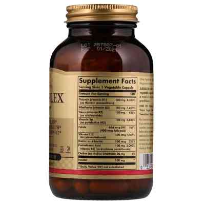 Витаминно-минеральный комплекс Solgar Вітаміни B-комплекс, B-Complex "100", 100 гелевих капсул (SOL-01150) Винница