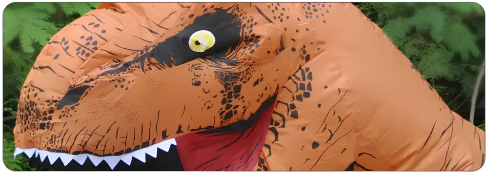 Надувной костюм Тиранозавра RESTEQ Хэллоуин Аниме Косплей, костюм динозавра T-Rex, тиранозавр (коричневый) Киев - изображение 8