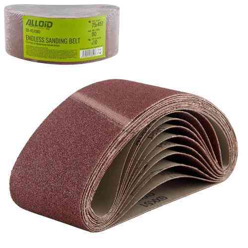 Стрічка шліфувальна нескінченна 75х457мм, зерно 80, 10шт Alloid Одеса