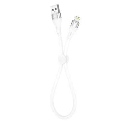 Дата кабель USB 2.0 AM to Lightning 0.25m 2.4A white XO (XO-NB179-BK) Вінниця