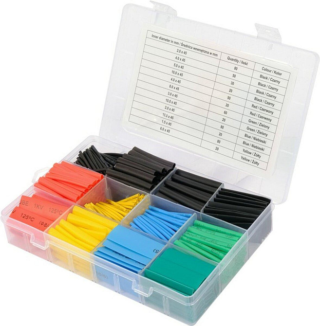 Кембрики термоусадні до t=125°C YATO : різних розмірів, 530 шт [60] Одеса - фото 2