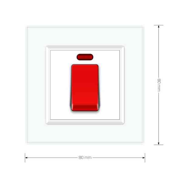 Майстер вимикач 20 ампер Livolo білий (VL-C7KMKV20A-2WP) Коломыя