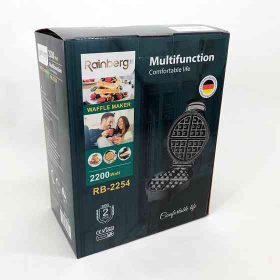 Мультипекарь вафельница Rainberg RB-2254 2200 Вт, Вафельница с антипригарным покрытием LB-84 Львов