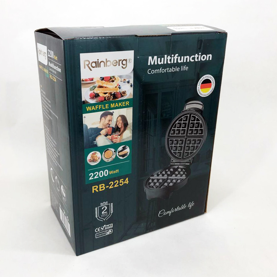 Мультипекарь вафельница Rainberg RB-2254 2200 Вт, Вафельница с антипригарным покрытием LB-84 Львов - изображение 4