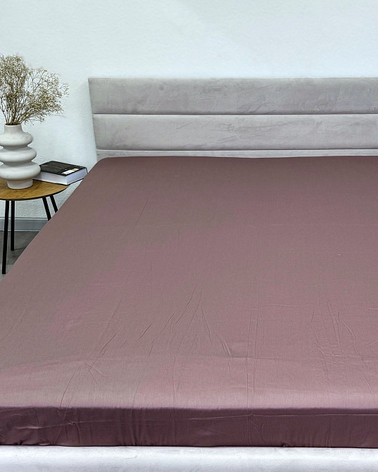 Ecotton Простирадло на резинці Ecotton 140х200 см із сатину (арт. 16-1412 Stucco) коричневий Коломия - фото 3