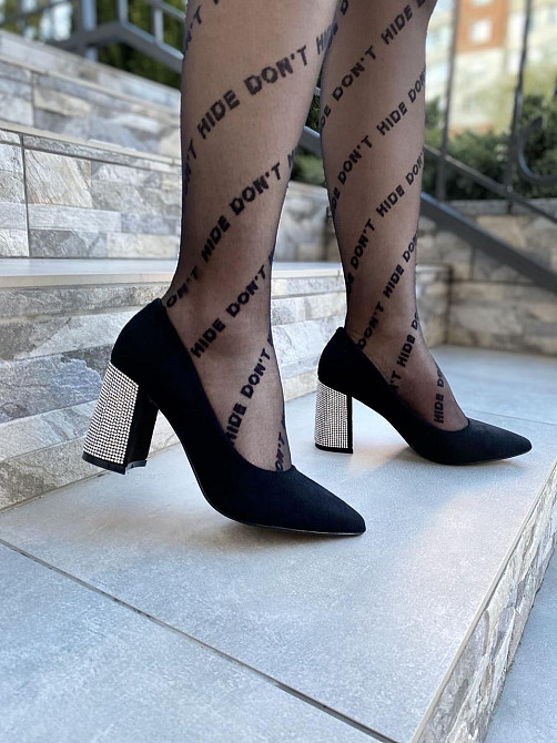 Meideli Туфлі жіночі MEIDELI чорні еко-замша каблук 8 см 38р. (4111) Коломыя - изображение 5