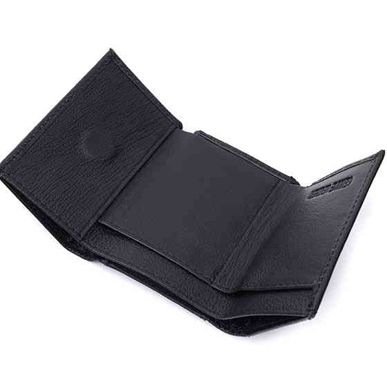 Невелике жіноче портмоне з монетницею з натуральної шкіри ST Leather 22730 Чорний Київ