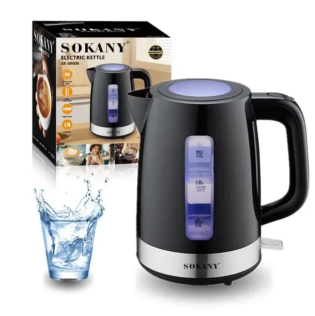 Электрический чайник Sokany SK-09006 2200Вт, объем 1.7 л, быстрое кипячение, удобный и надёжный Одеса - фото 1