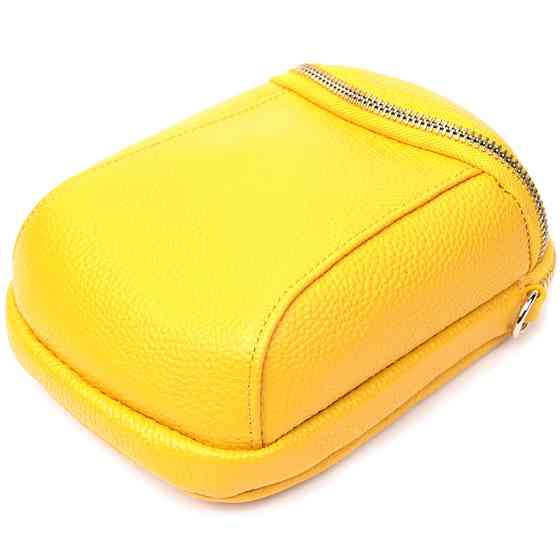 Оригинальная сумка для женщин из мягкой натуральной кожи Vintage 22342 Желтый Киев