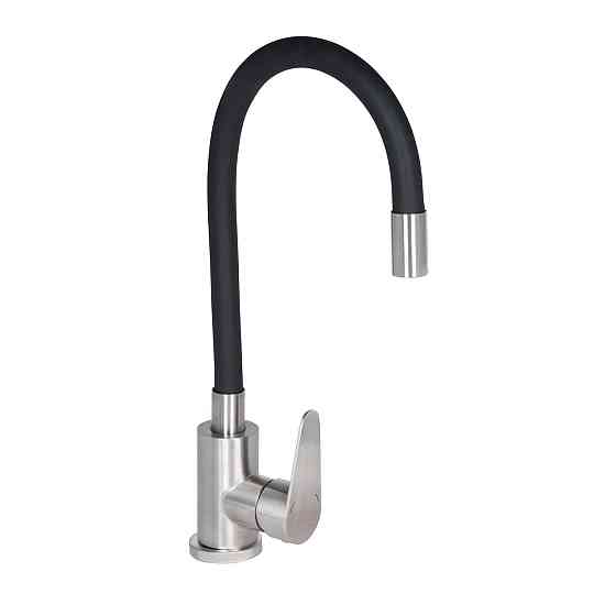 Змішувач для кухні Lidz Vida 015F3 з гнучким виливом (k35) LDVID015F3BLA43358 Black Київ