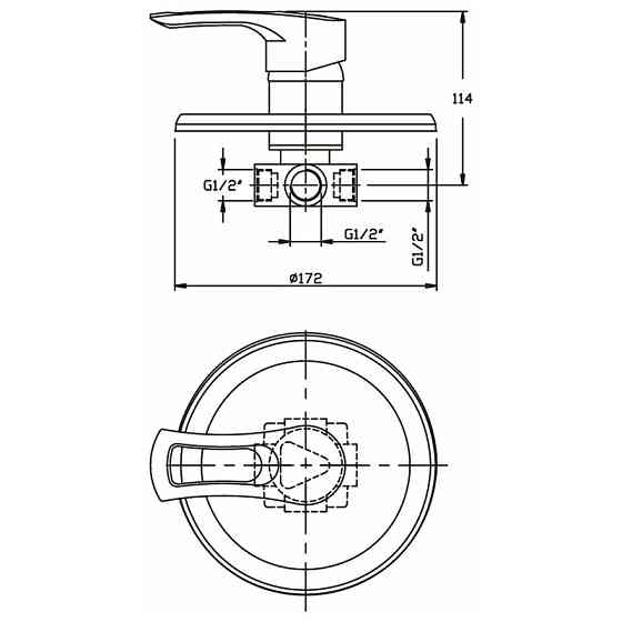 Змішувач для душа Haiba Hansberg 003    ( HB0177 ) 32583 Харків