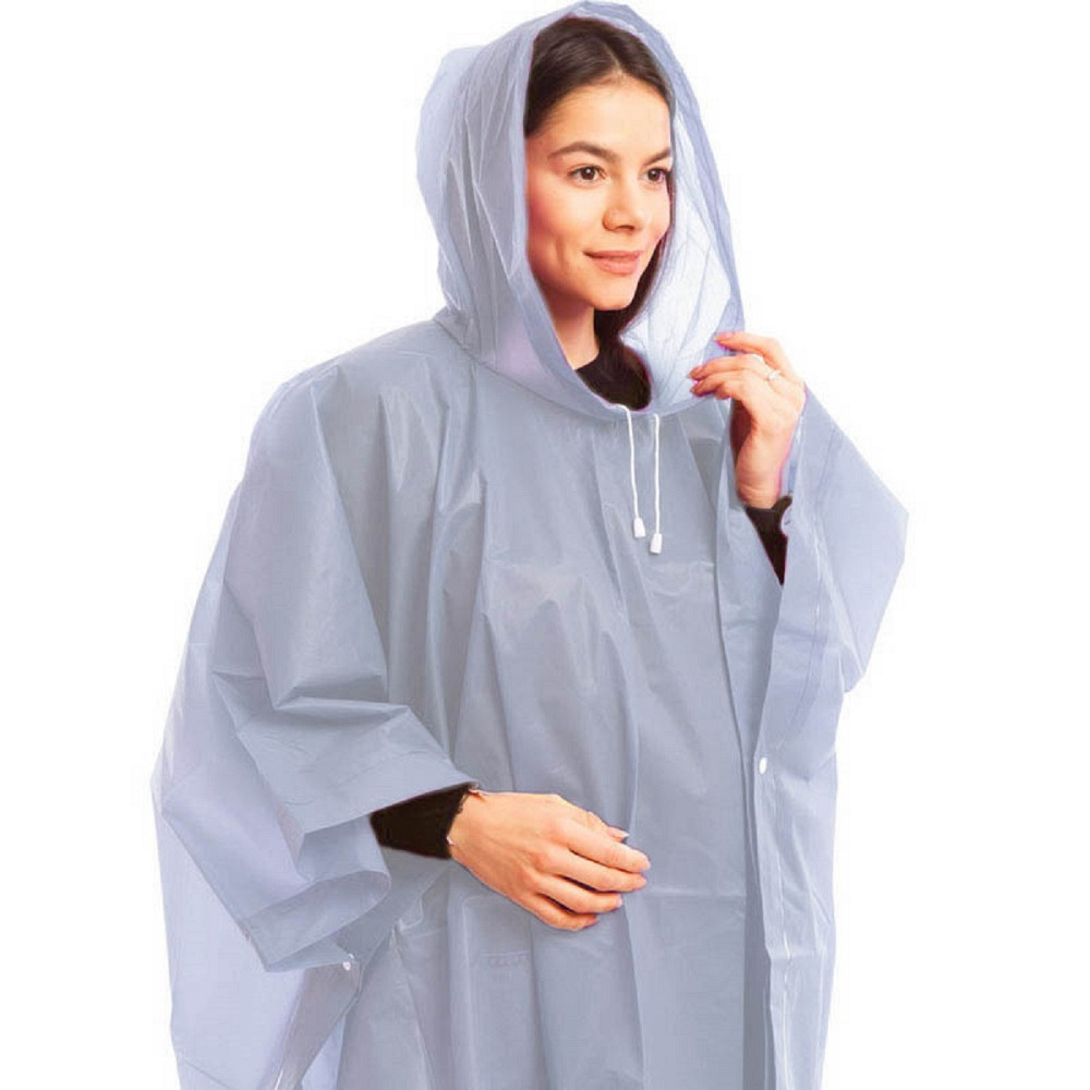 Плащ-дощовик пончо EVA на кнопках прозорий Київ - фото 3