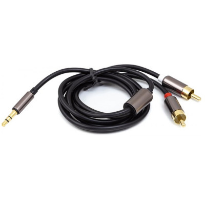Кабель мультимедійний 3.5 mm Stereo Plug - 2*RCA, 1 m PowerPlant (CA912834) Вінниця - фото 1