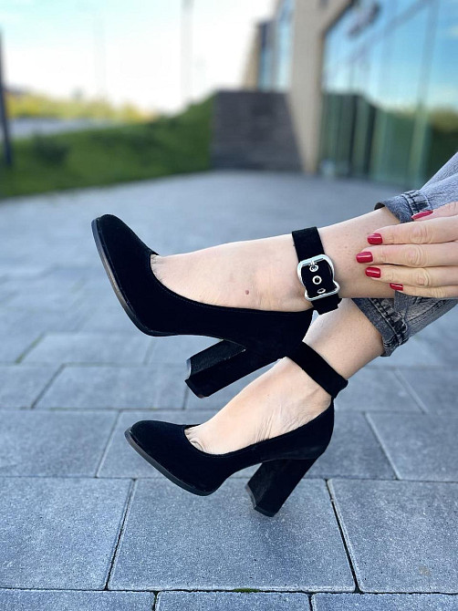 Nivelle Туфлі жіночі NIVELLE чорні натуральна замша каблук 9 см 36р. (1906/9518-9544) Коломия - фото 10