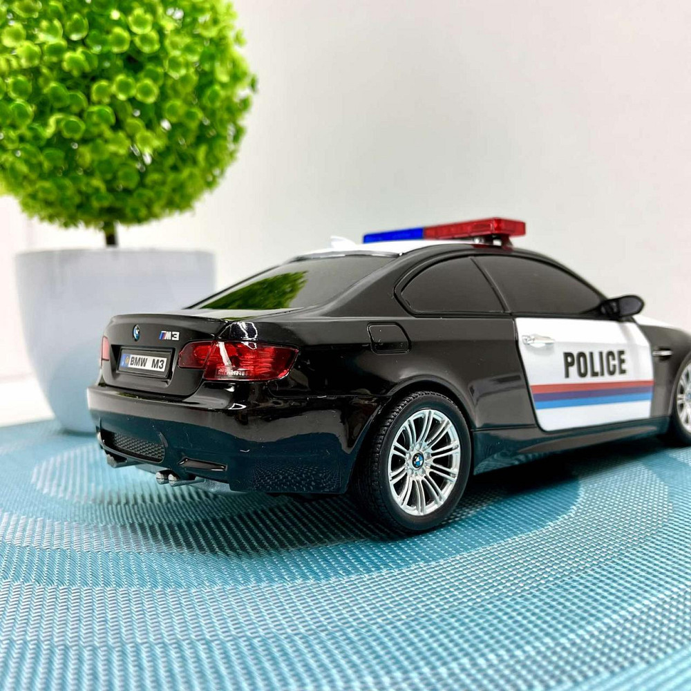 Машина на радіокеруванні Поліція пульт 2.4GHz підсвічування акумулятор 4.8V гумові колеса USB кабель Чорна (866-1803 PB) Чернігів - фото 10