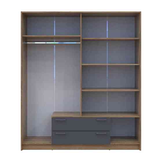 Шкаф для одежды Doros Ронди Дуб Артизан/Графит 4ДСП 160х52х195 DRS-011659 (80737824) Днепр