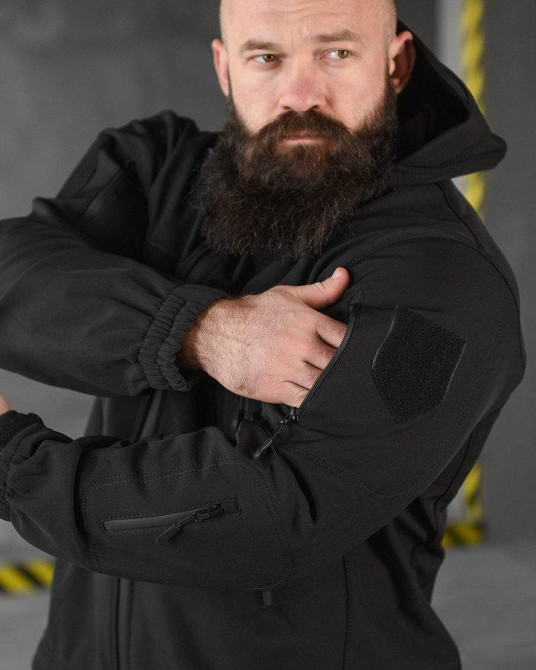 Весняна тактична куртка softshell masad чорна Одеса - фото 5