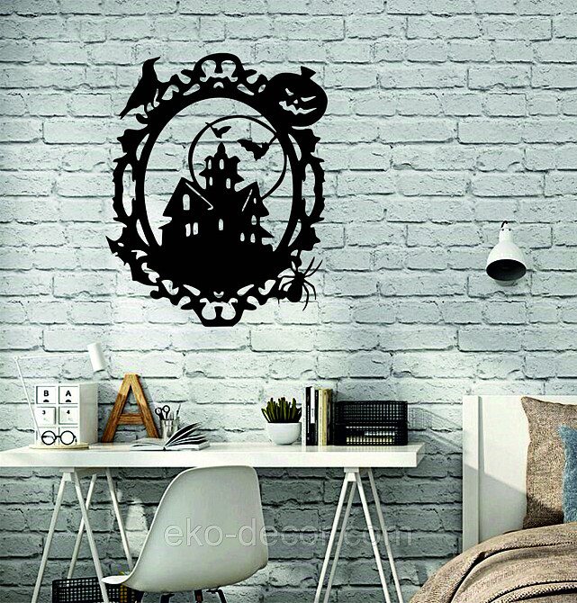 Декоративное настенное Панно «Замок», Декор на стену 110*89 см, Черный Киев - изображение 4