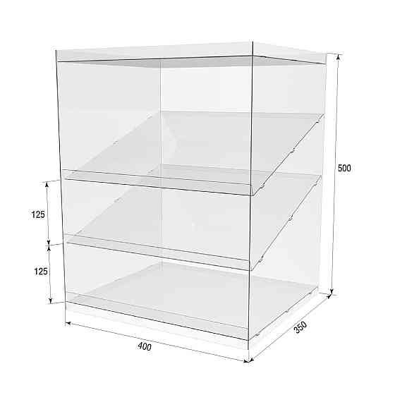 Підставка вітрина EKOSTAR під батончики настільна 4 полки 400х500х350 Київ