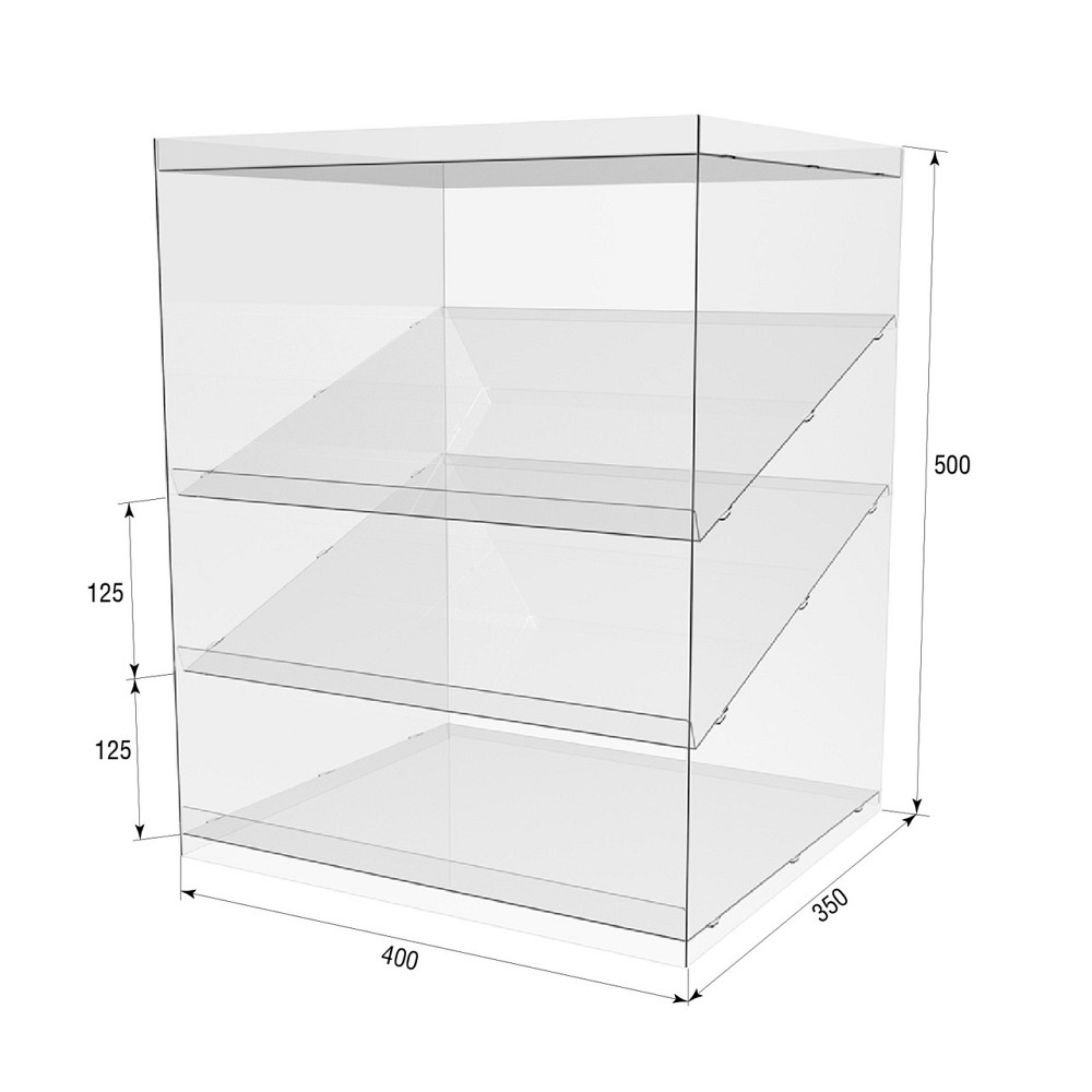 Подставка витрина EKOSTAR под батончики настольная 4 полки 400х500х350 Киев - изображение 3