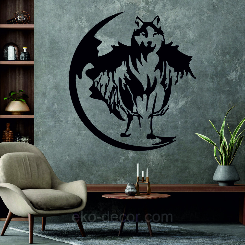Декоративное настенное Панно «Волк», Декор на стену 90*83 см Киев - изображение 4