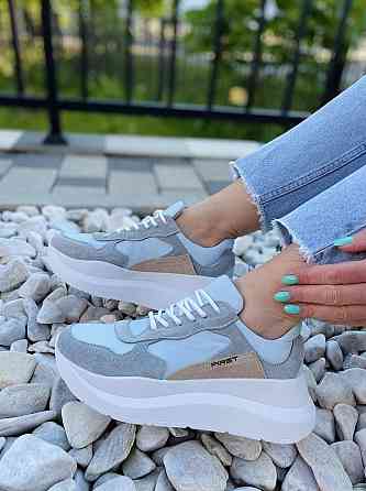 First Кросівки жіночі First 1907 блакитні (весна-осінь, шкіра натуральна) (4504) Коломыя