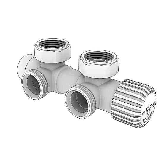 Комплект термостатический Vario Term TWINS 50 мм, угловой, правый, белый TSGS0206CFK/P Киев