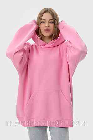 Худи оверсайз женское утепленное RAY OVERSIZE розовое (U0404W-Pink) Киев