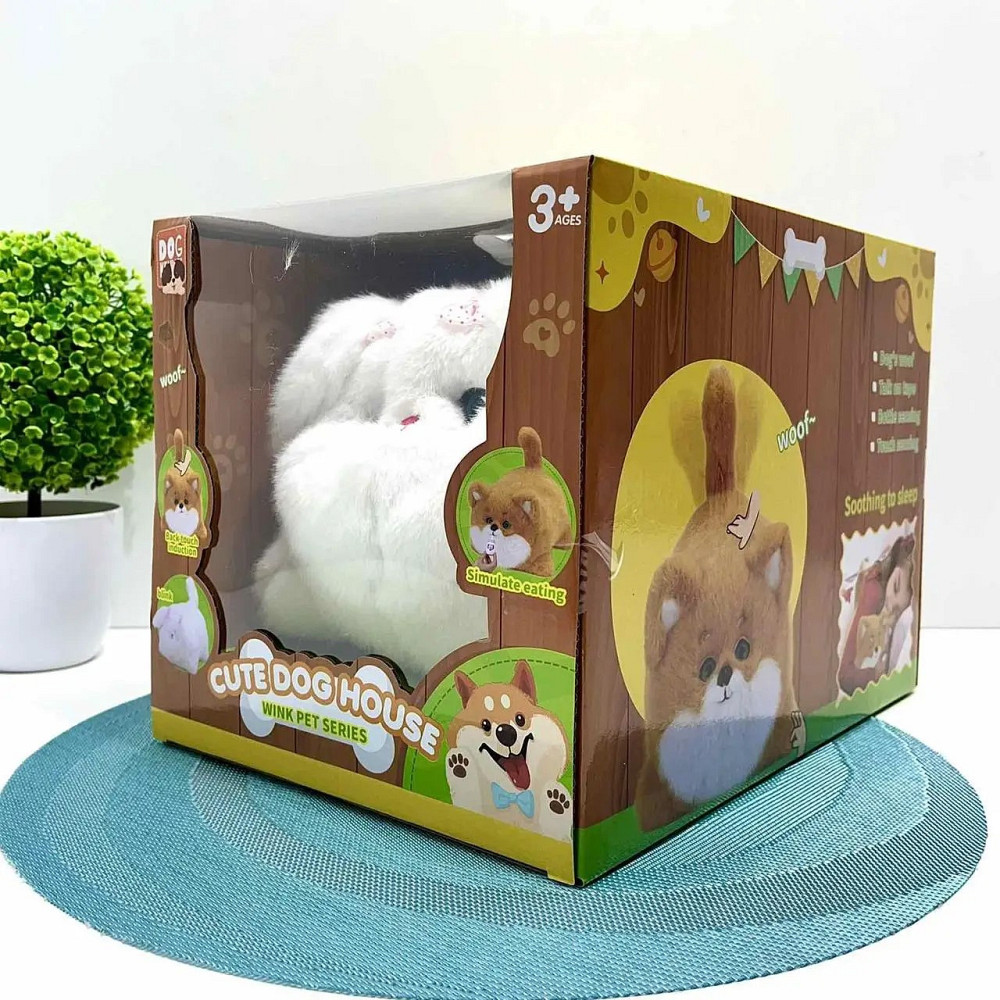 Собачка інтерактивна рухає хвостом заплющує очі повторює слова Біла (933-105 E) Чернігів - фото 6