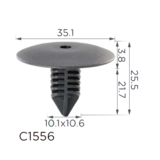 Крепление обшивки салона и крыла Renault, Citroen, Infiniti, Iveco, Dacia, Nissan, Opel, VAZ, Mercedes — ClipsS C1556 / 10590, 105 Ковель - изображение 2