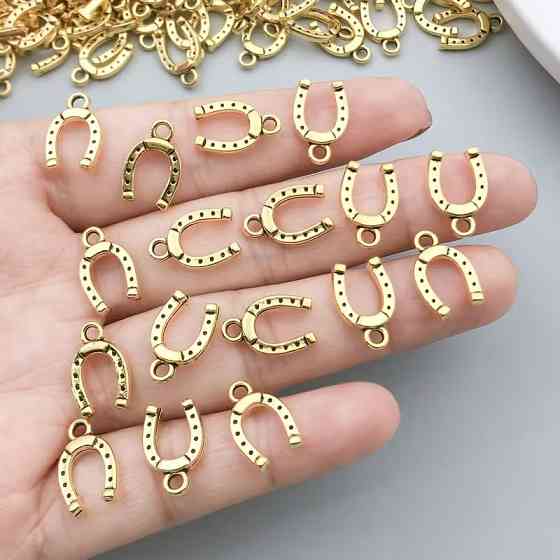 Набор золотистых мини-подков для украшений – 10 шт Киев