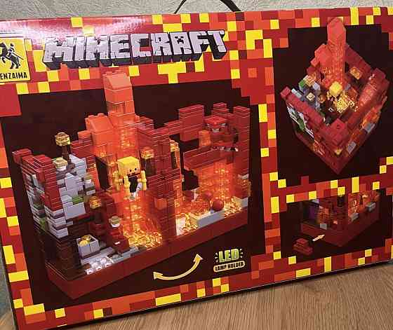 Констркутор minecraft з LED підсвіткою 850 деталей | лего майнкрафт Київ