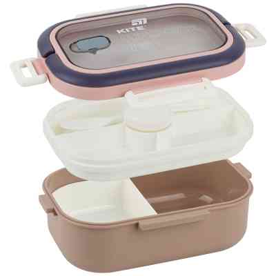 Ланч-бокс Kite з розділювачем 1100 мл, бежевий (K25-1182-1) Винница