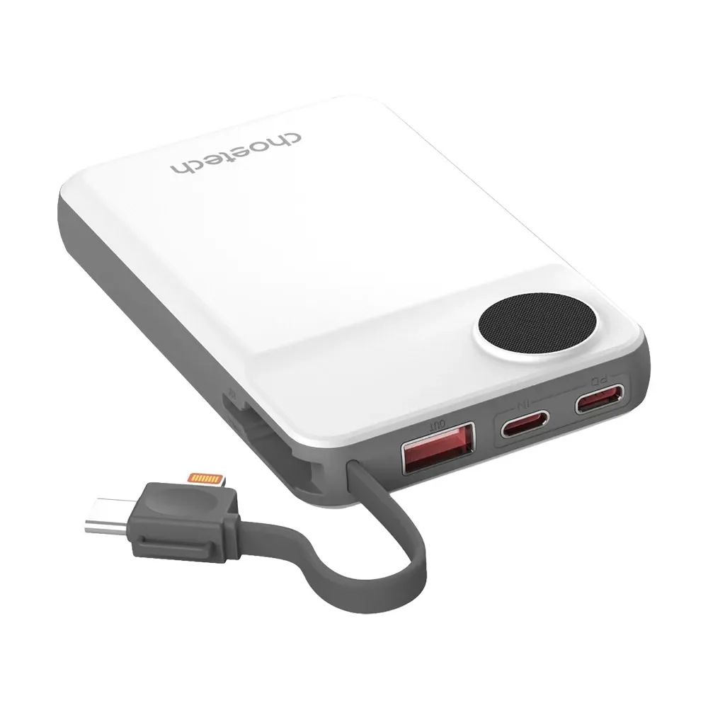 Повербанк 10000mAh Choetech B695 White QC3.0 PD3.0 бездротова зарядка смартфонів та Apple Watch (43-00143) Київ - фото 11