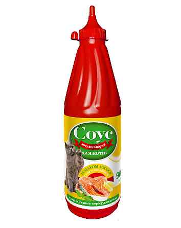 Соус до сухого корму для кішок з ароматом лосося 900 мл Вінниця