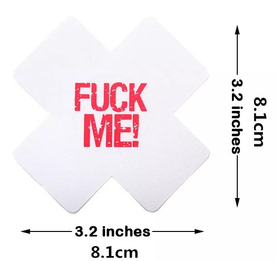 Наклейки на груди Хрести з написом 8 см біло-червоний Київ - фото 2