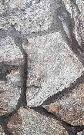 Шпалери вінілові на флізеліні AdaWall Roka 1.06х10 під камінь бут структурні чорні коричневі 23114-3 Київ