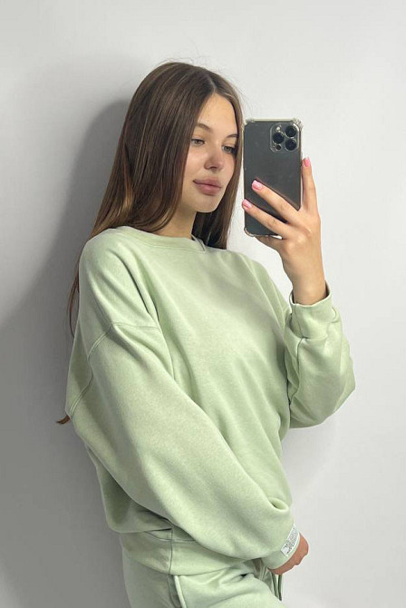 Свитшот женский трикотажный Зеленый яблоко M/L Харьков - изображение 3