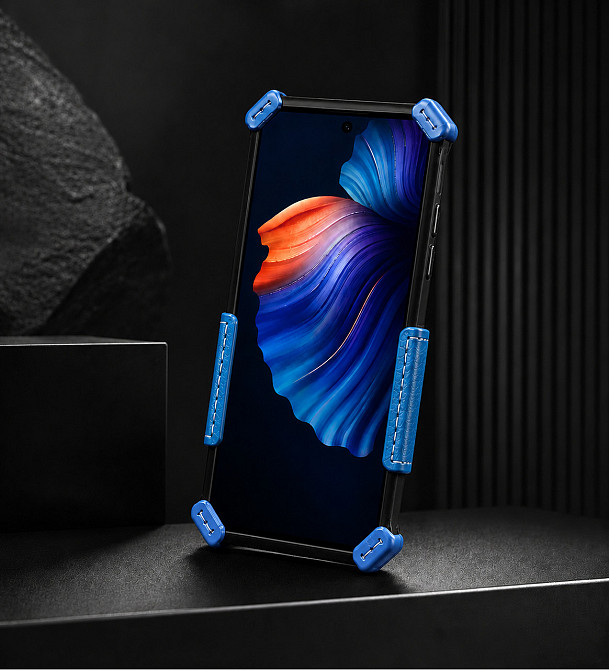 Бампер для Motorola Moto E20, Moto E40, із посиленим корпусом, колір Black Blue Київ - фото 1