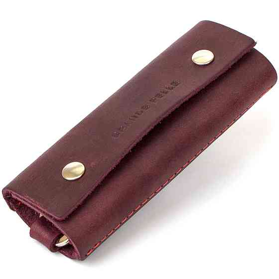 Ключница из натуральной кожи Бордовый (GRANDE PELLE) Киев