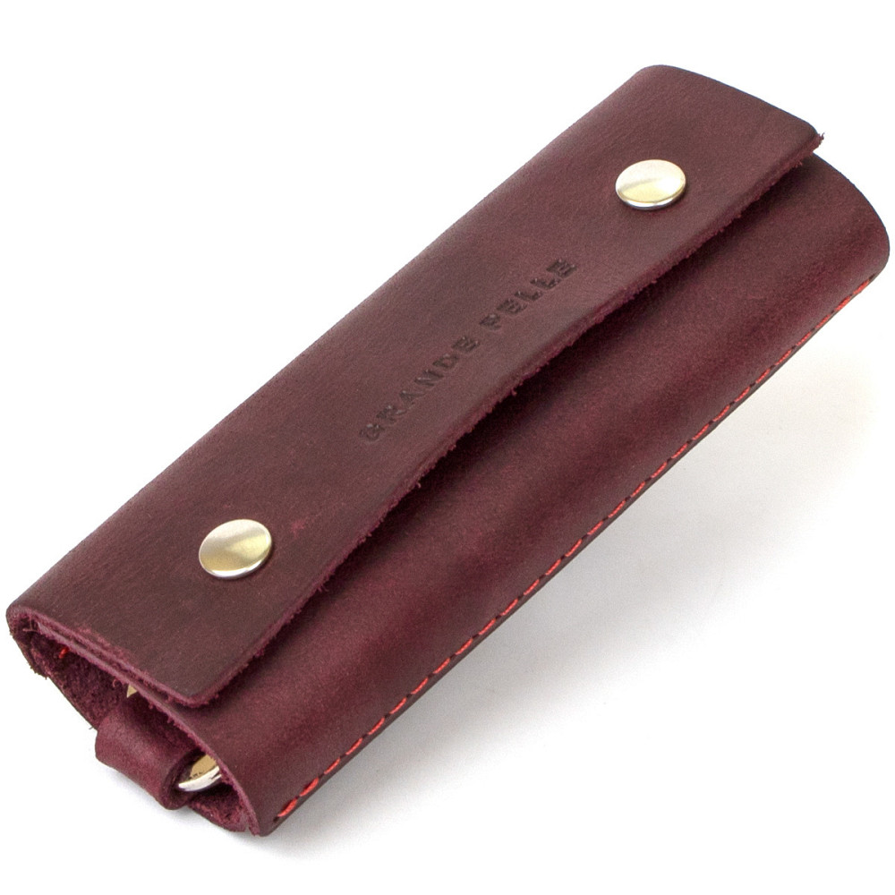 Ключница из натуральной кожи Бордовый (GRANDE PELLE) Киев - изображение 5