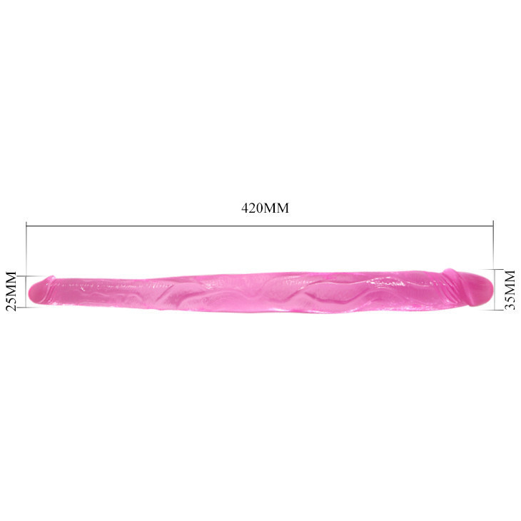Двосторонній фалоімітатор - Double Dones Dildo Pink Sex Aura Київ - фото 6