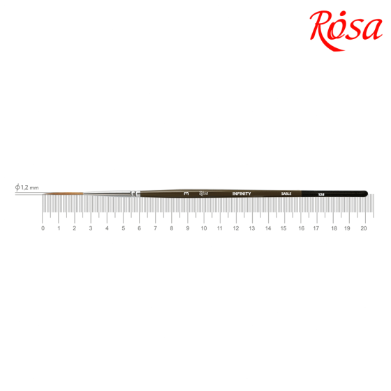 Кисть соболь круглий лайнер INFINITY 128 № 3 короткая ручка ROSA Киев