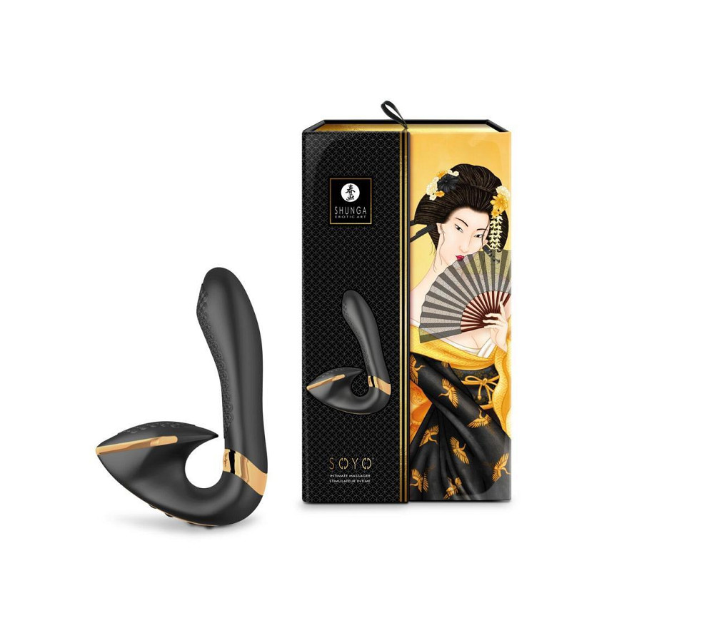 Вагинально-клиторальный вибратор Shunga Soyo Black Sex Aura Киев - изображение 7