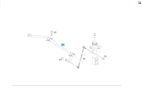 Mercedes-Benz  A2463203411 Стабілізатор передньої підвіски CLA Shooting Brake X117 CLA C117 A-class W176 B-class W246 Одеса