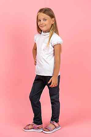 Блуза дитяча, біла топ Крохатушка одяг Київ