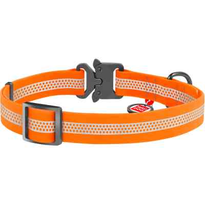 Нашийник для тварин WAUDOG Waterproof металева пряжка-фастекс M Ш 20 мм Д 28-40 см помаранчевий (26114) Вінниця