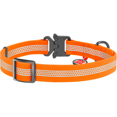 Нашийник для тварин WAUDOG Waterproof металева пряжка-фастекс M Ш 20 мм Д 28-40 см помаранчевий (26114) Вінниця - фото 2
