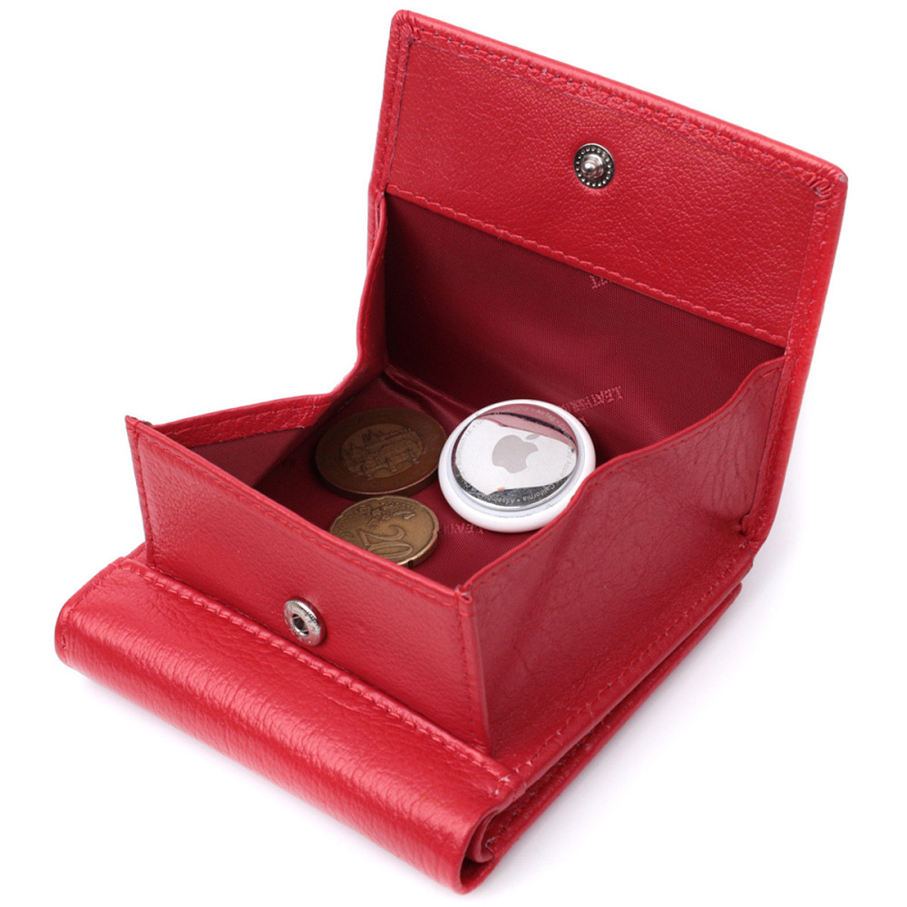 Удобный кошелек для женщин из натуральной кожи ST Leather 22710 Красный Киев - изображение 6