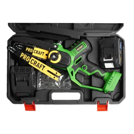 Аккумуляторная мини пила бесщеточная Procraft PKA32Li Li‐Ion АКБ 4 Ач в кейсе с кобурой, лапцовая пила для сада и дров с чипом Львов